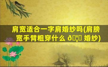 肩宽适合一字肩婚纱吗(肩膀宽手臂粗穿什么 🦈 婚纱)